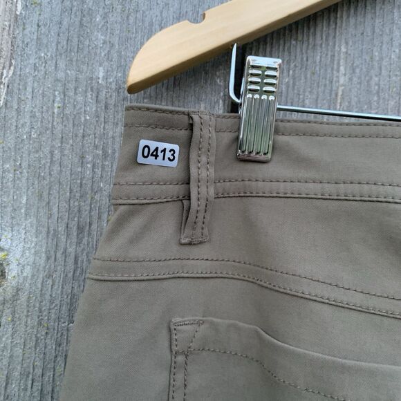 PRANA Pants Mens Sz 36 Brown Stretch Water Repellent Fabric Zip 6 Pocket Outdoor - Picture 13 of 13